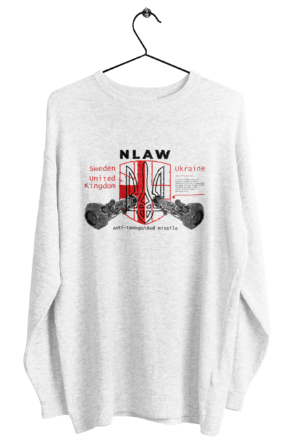 Світшот жіночий з принтом "NLAW". Caesar, himars, nlaw, patriot, weapon, zaluzhny. 2070702