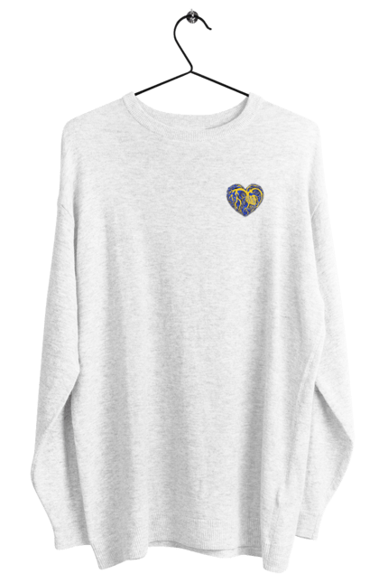 Women`s sweatshirt with prints Hearts of the unbreakable. Dark blue, heart, symbolics, ukraine, unbreakable. 2070702