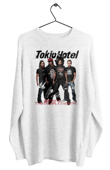 Світшот жіночий з принтом "Tokio Hotel". Tokio hotel, альтернативний рок, група, електронік рок, музика, пауер піп, піп, поп рок, рок. 2070702