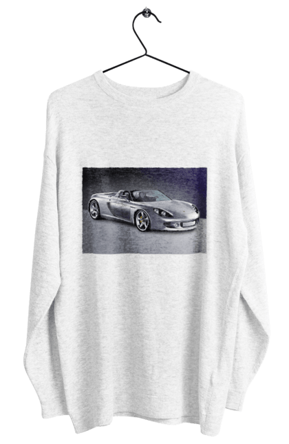 Women`s sweatshirt with prints Auto.2. Auto, color image, compartment, photo, sports car. 2070702