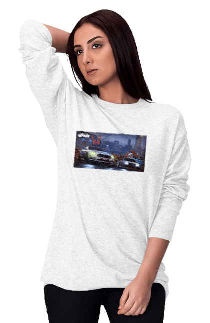 Women`s sweatshirt with prints Need for Speed Unbound. Heat, need, need for speed, nfs, speed, unbound. 2070702