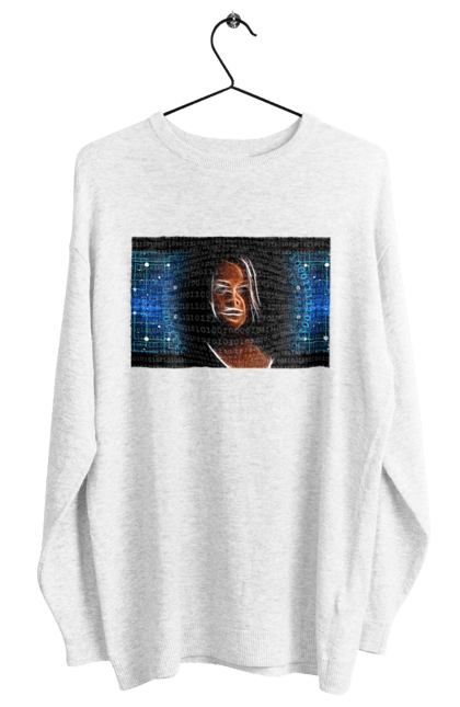 Світшот жіночий з принтом "Штучний Розум". Айті, айтішник, гик, жінка, знання, інженер, інтелект, кібер, кібернетика, кіборг, код, комп, комп`ютерник, кристал, машинне навчання, мікросхема, мозок, портрет, програміст, професіонал, професія, розробник, розум, світиться, світло, хакер, чіп, штучний інтелект, штучний розум. 2070702