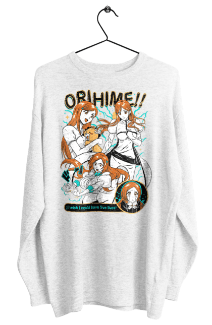 Світшот жіночий з принтом "Бліч Іноуе Оріхіме". Anime, bleach, manga, orihime inoue, аніме, бліч, іноуе оріхіме, манга. 2070702