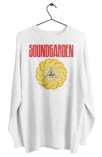 Світшот жіночий з принтом "Soundgarden". Sound garden, soundgarden, альтернативний рок, гранж, група, метал, музика, рок, хард рок. 2070702