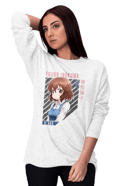 Women's sweatshirt with prints Kiniro Mosaic Yoko Inokuma. Anime, gold mosaic, kiniro mosaic, kinmoza, manga, yoko, yoko inokuma. 2070702