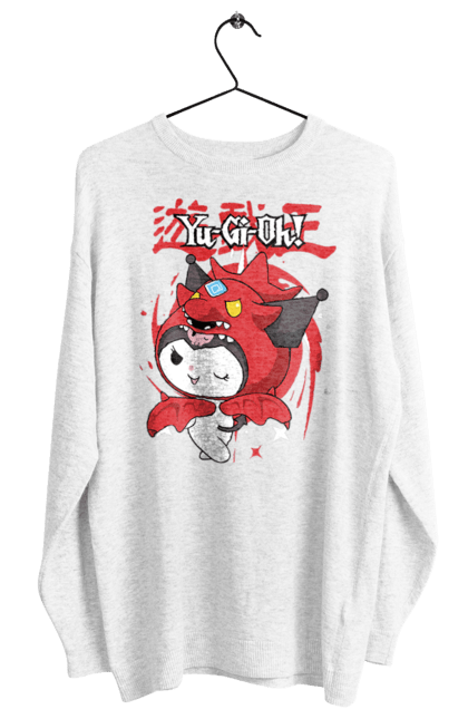 Women's sweatshirt with prints Yu Gi Oh! Kuromi. Anime, character, hello kitty, kuromi, my melody, sanrio, yu gi oh, yugio. 2070702