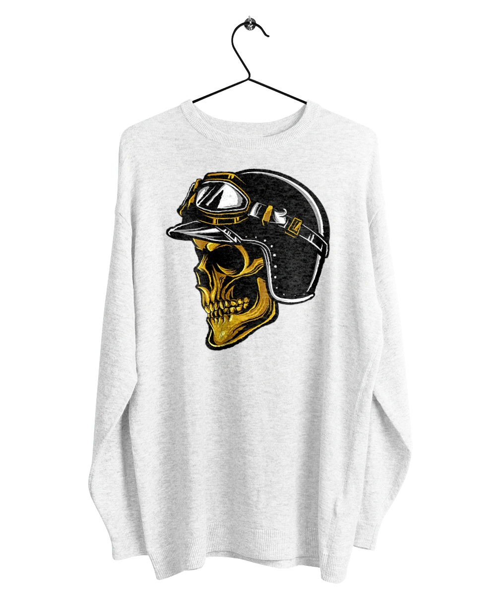 Череп в мотошлеме