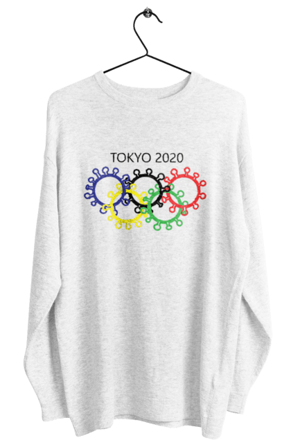 Світшот жіночий з принтом "Олімпійські Ігри Токіо, Коронавірус". Коронавірус, олімпійські ігри, токіо. ART принт на футболках