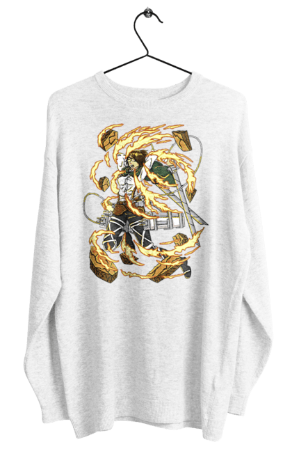 Women's sweatshirt with prints Attack On Titan Hange Zoe. Anime, attack on titan, hange zoe, hanji zoe, manga, reconnaissance corps. 2070702