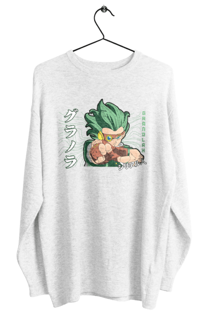 Свитшот женский с принтом Жемчуг дракона Гранола. Anime, dragon ball, goku, granolah, manga, vegeta, аниме, гранола, жемчуг дракона, манга. 2070702