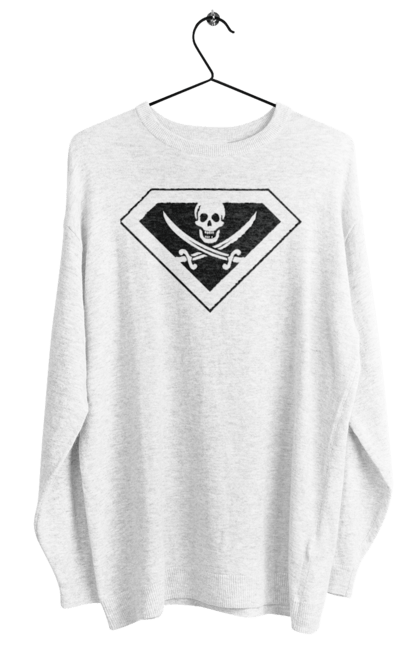 Світшот жіночий з принтом "Суперпірат". Бетмен, кіно, комікси, марвел, супергерої, супермен, фільми. 2070702