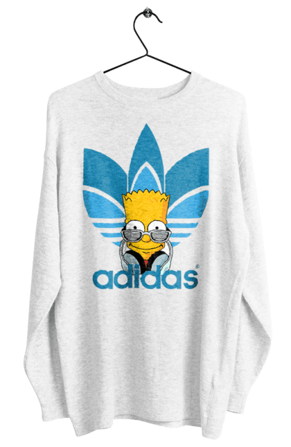 Світшот жіночий з принтом "Adidas Барт". Adidas, bart, адідас, барт, мультфільм, серіал, сімпсон. 2070702