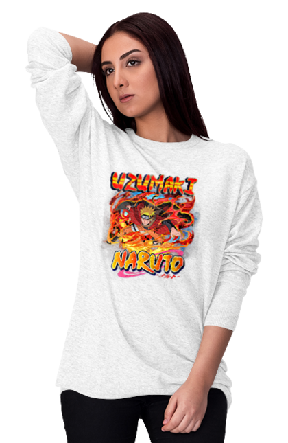 Women's sweatshirt with prints Naruto. Anime, character, manga, naruto, ninja, tv series. 2070702