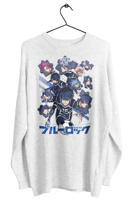 Women's sweatshirt with prints Blue Lock. Anime, blue lock, blue prison, manga, sport, sports anime. 2070702