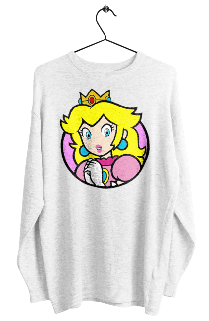 Women's sweatshirt with prints Mario Bros. Princess Peach. Character, game, mario, mario bros, nintendo, princess peach, super mario bros. 2070702