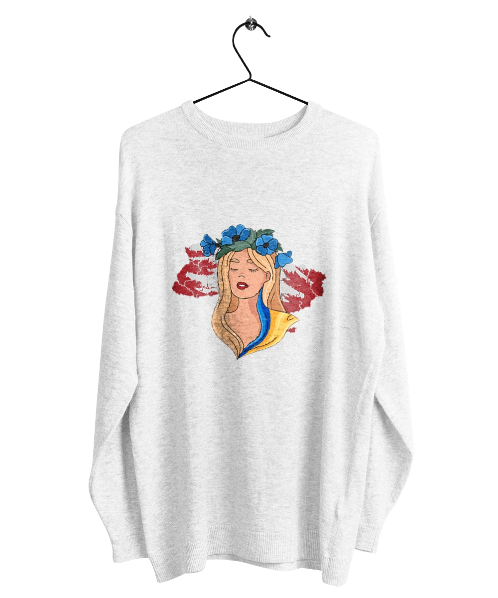 Девушка на карте Украины