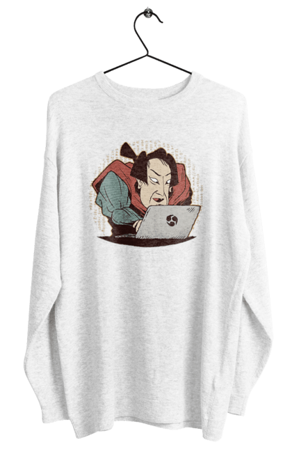 Світшот жіночий з принтом "Ніндзя програміст". Angular, c, css, html, it, javascript, jquery, php, python, react, svelt, vue, айтишник, айті, гумор, код, кодувати, прогер, програміст, програмісти, ти ж, ти ж програміст, тиж програміст. 2070702