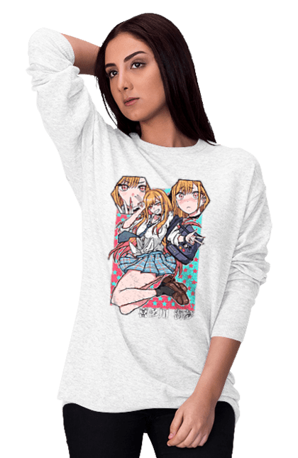 Women's sweatshirt with prints My Dress Up Darling. Anime, gyaru, manga, marin kitagawa, marine, my dress-up darling, porcelain doll. 2070702