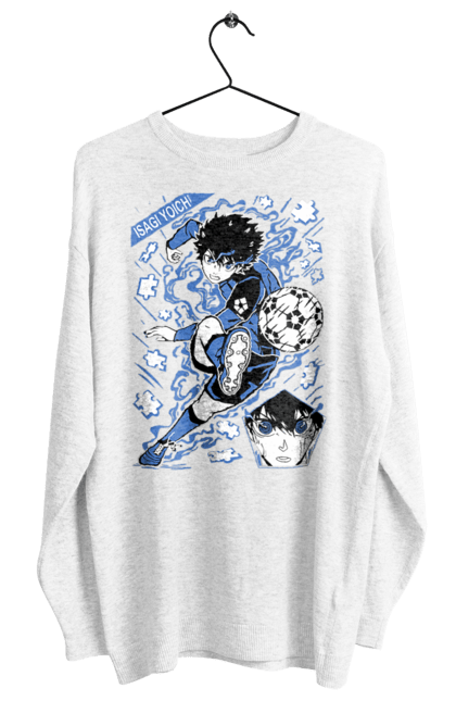 Women's sweatshirt with prints Blue Lock Isagi Yoichi. Anime, blue lock, blue prison, manga, sport, sports anime, yoichi isagi. 2070702