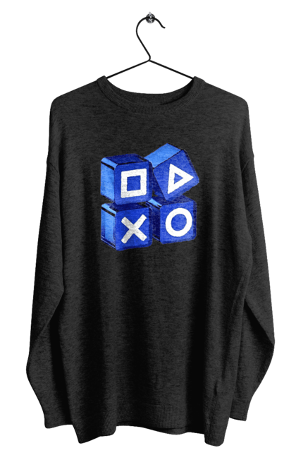 Світшот чоловічий з принтом "Геймпад". Playstation, sony, геймпад, гра, джостик. 2070702