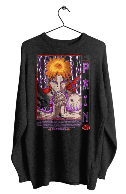 Men's sweatshirt with prints Naruto Yahiko. Akatsuki, anime, character, manga, naruto, ninja, pain, tv series, yahiko. 2070702