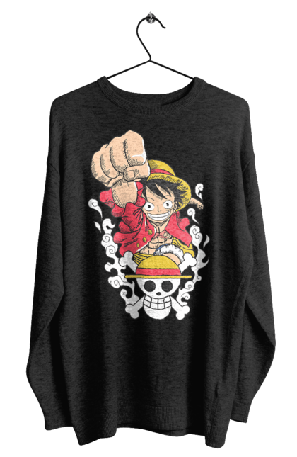 Men's sweatshirt with prints One Piece Luffy. Anime, luffy, manga, monkey de luffy, one piece, pirates. 2070702