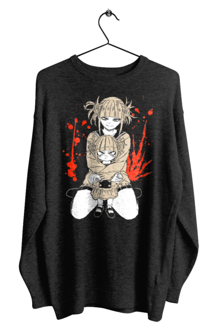 Men's sweatshirt with prints My Hero Academia Himiko Toga. Anime, himiko toga, manga, my hero academia, video game, yakuza toga. 2070702