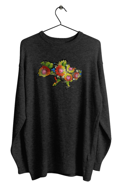 Світшот чоловічий з принтом "Справжня Україна". Барви, квіти, кольрі, краса, лепестки, листя, настрій, справжня україна. 2070702