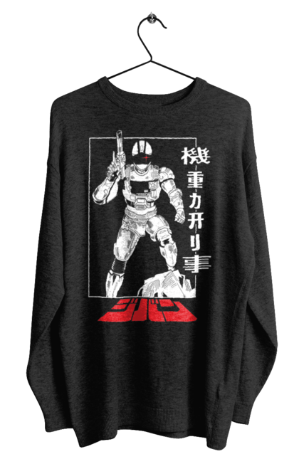 Men's sweatshirt with prints The Mobile Cop Jiban. Jiban, mobile cop, mobile cop jiban, superhero, tv series. 2070702