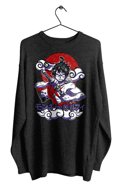 Men's sweatshirt with prints One Piece Luffy. Anime, luffy, manga, monkey de luffy, one piece, pirates. 2070702