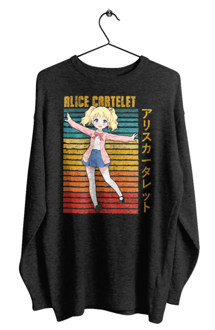 Men's sweatshirt with prints Kiniro Mosaic Alice Cartelet. Alice, alice cartelet, anime, gold mosaic, kiniro mosaic, kinmoza, manga. 2070702