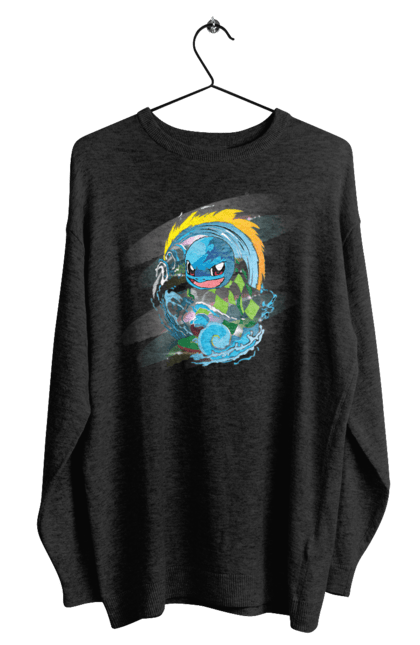 Men's sweatshirt with prints Pokemon Squirtle. Anime, games, nintendo, pokemon, pokemon go, squirtle. 2070702