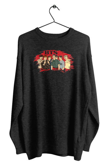 Світшот чоловічий з принтом "Bts". Bts, бтс, група, музика, музикант. CustomPrint.market