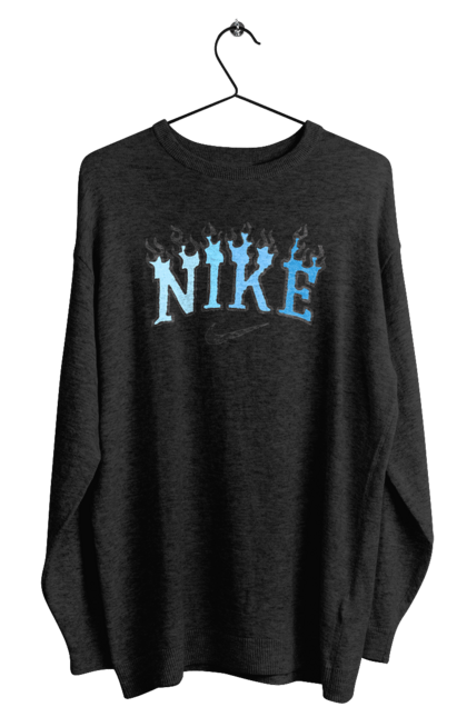 Світшот чоловічий з принтом "Nike". Nike, логотип, надпись, найк. CustomPrint.market