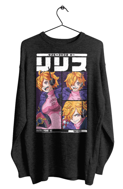 Men's sweatshirt with prints One Piece Lilith. Anime, lilith, manga, one piece, one piece, punk-02, vegapunk. 2070702