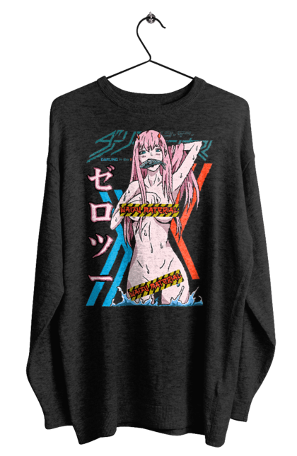 Світшот чоловічий з принтом "Коханий у Франксі Zero Two". Anime, manga, zero two, аніме, зеро ту, коханий у франксі, манга, милий у франксі, нуль два. 2070702