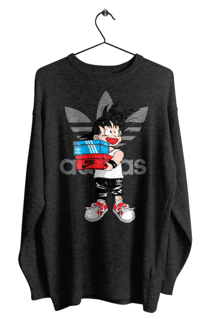 Світшот чоловічий з принтом "Adidas Сон Гоку". Adidas, dragon ball, manga, son goku, адідас, аніме, гоку, манга, перли дракона, сон гоку. 2070702