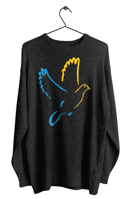 Світшот чоловічий з принтом "Голуб миру". Голуб миру, мир, перемога україни, україна. 2070702