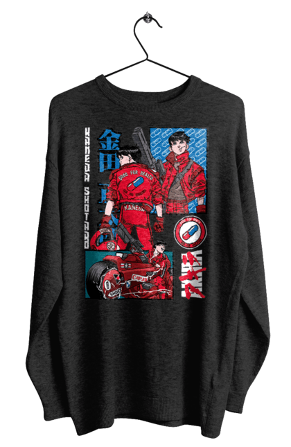 Men's sweatshirt with prints Akira Shotaro Kaneda. Akira, anime, cyberpunk, manga, shotaro kaneda. 2070702