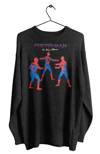 Світшот чоловічий з принтом "Людина павук". Комікс, людина павук, марвел, спайдермен, супергерой. ART принт на футболках