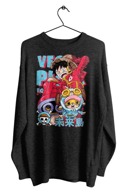 Men's sweatshirt with prints One Piece Luffy. Anime, luffy, manga, monkey de luffy, one piece, pirates. 2070702