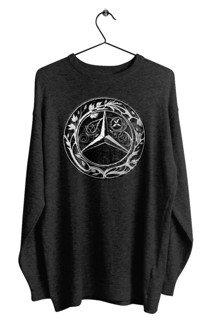 Світшот чоловічий з принтом "Mercedes Benz Лого Арт". Авто, автомобіль, логотип мерседес, машини, мерс, мерседес. 2070702