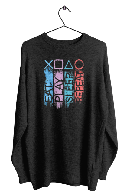 Світшот чоловічий з принтом "Геймпад". Playstation, sony, геймпад, гра, джостик. 2070702