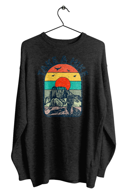 Men`s sweatshirt with prints Take A Walk Climber, Mountains. Climber, hike, take a walk. 2070702