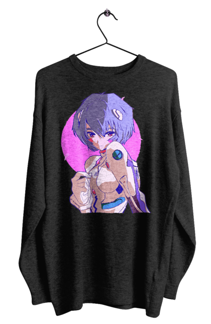 Men's sweatshirt with prints Evangelion Rei. Anime, evangelion, eve, kaoru, manga, rei ayanami, shinji. 2070702