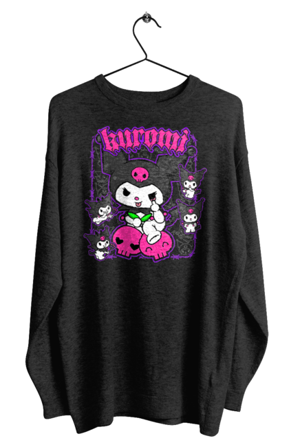 Men's sweatshirt with prints Hello Kitty Kuromi. Anime, character, hello kitty, kuromi, my melody, sanrio. 2070702