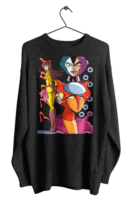 Men's sweatshirt with prints Mazinger Z Aphrodite. Anime, aphrodite, manga, mazinger z, mecha, robots. 2070702