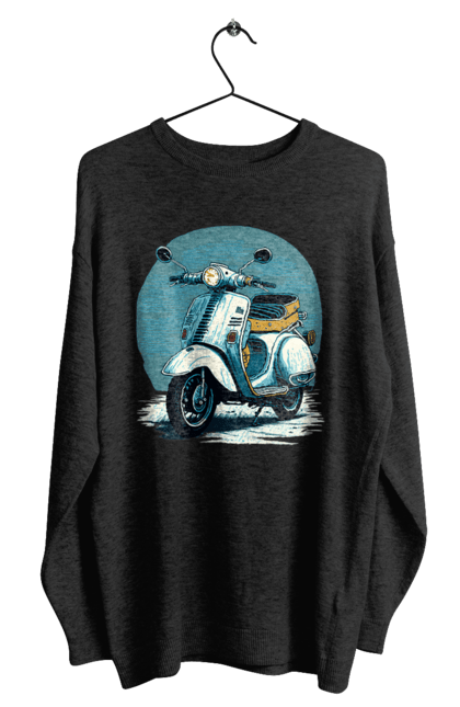 Світшот чоловічий з принтом "Мопед". Відпочинок, літо, мопед, скутер, швидкість. 2070702