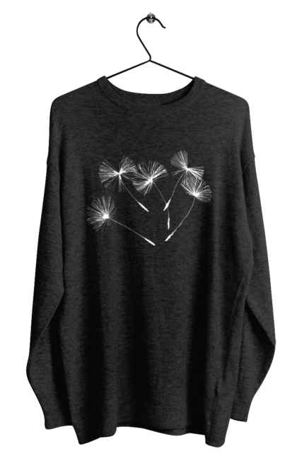 Світшот чоловічий з принтом "Насіння кульбаби". Вітер, кульбаба, кульбаби, літають, літо, насіння, політ, природа, сезон. 2070702