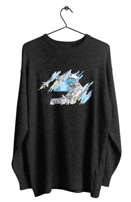 Світшот чоловічий з принтом "Слава збройним силам України". День захисника, день захистиць, марка, подяка, слава зсу, укрпошта. 2070702